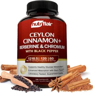 Berberine+ With Ceylon Cinnamon (120 Vegetarian Capsules)